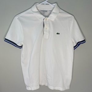 Medium White Lacoste Polo